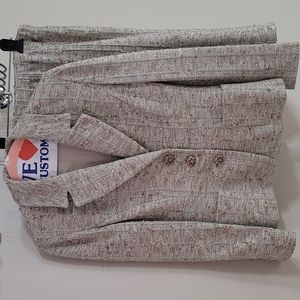 ST. JOHN couture collection champagne skirt suit